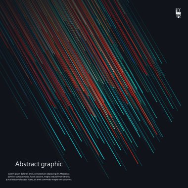 Karanlık bir arka planda çok renkli ışınlar. Eps10 vektör illüstrasyon