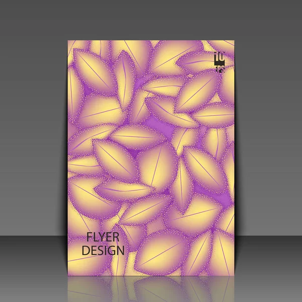 Abstracte bloemen achtergrond met bloemblaadjes patroon. Flyer sjabloon. Eps10 vector illustratie — Stockvector