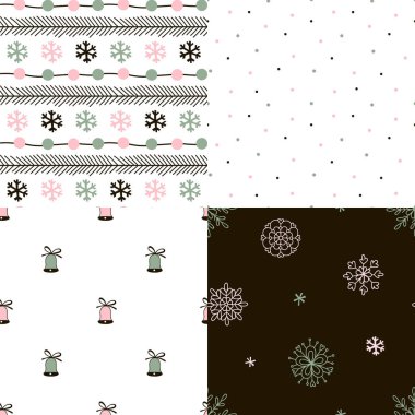 Noel desenler kiti pastel tonlarda