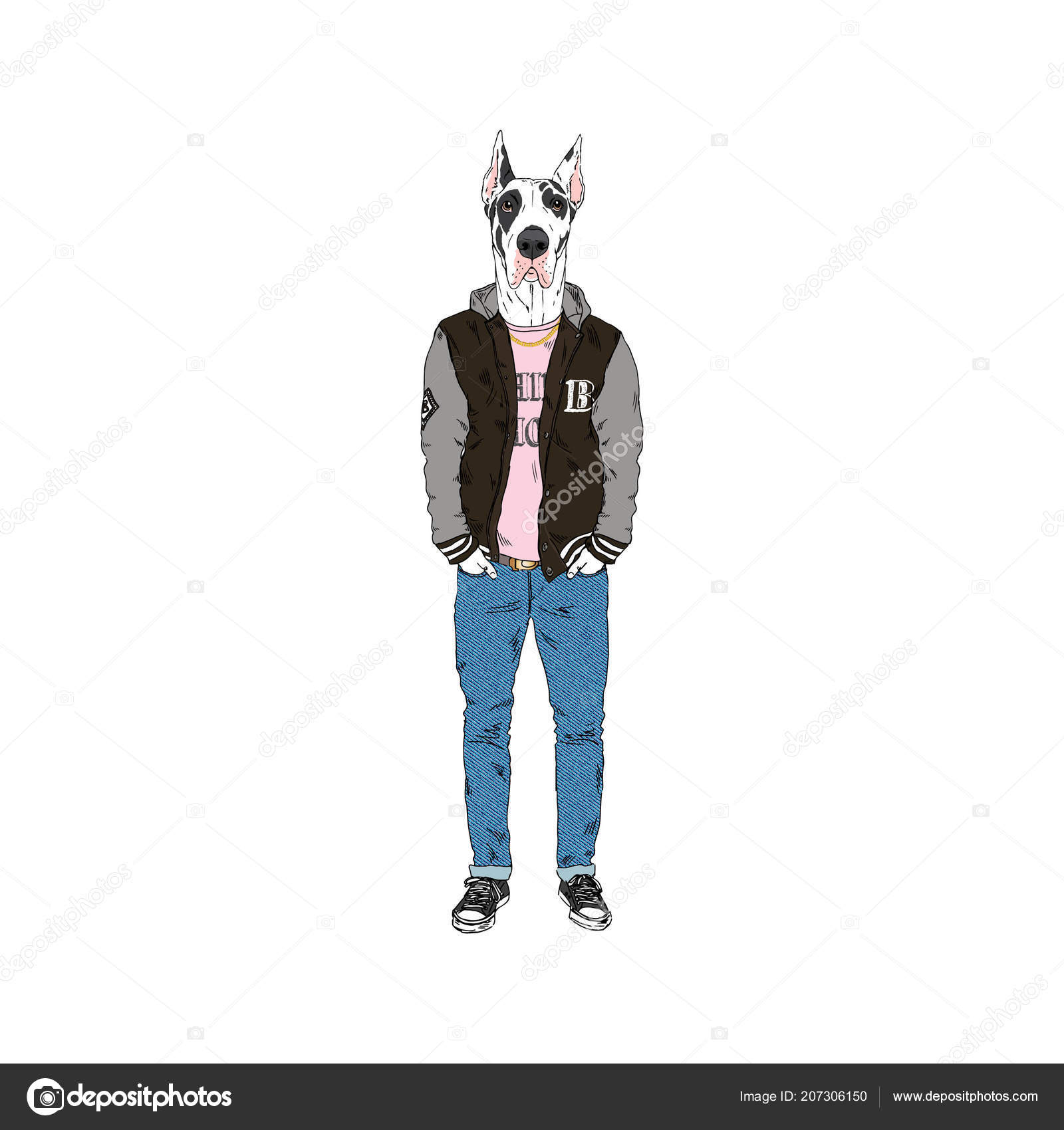 great dane dressed up