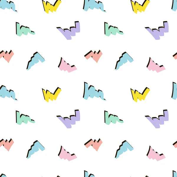 Abstrakta geometriska färgglada memphis sömlösa mönster — Stock vektor