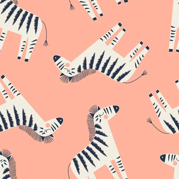 Zebra sömlös bakgrund — Stock vektor
