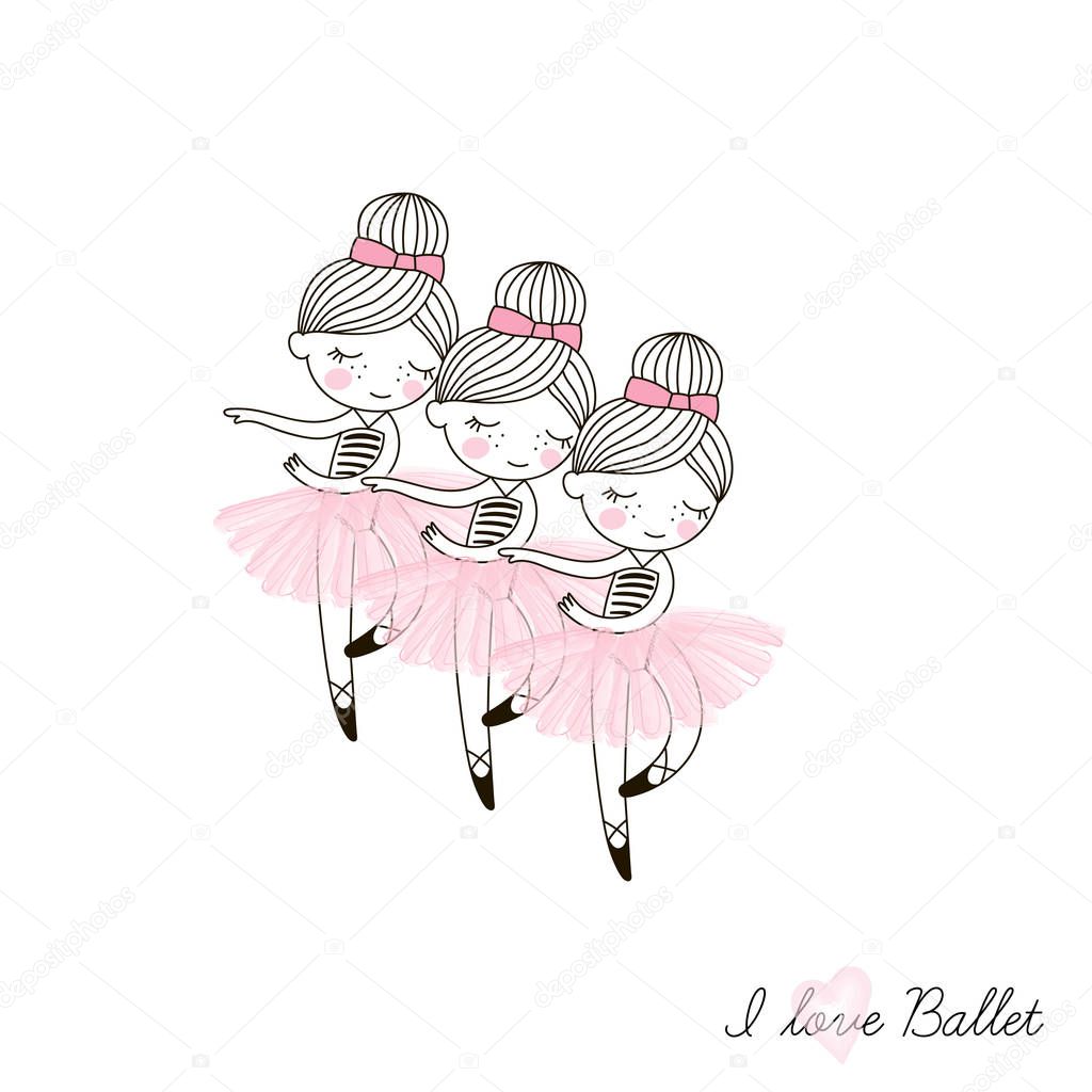 Cute little dancing Ballerina dolls