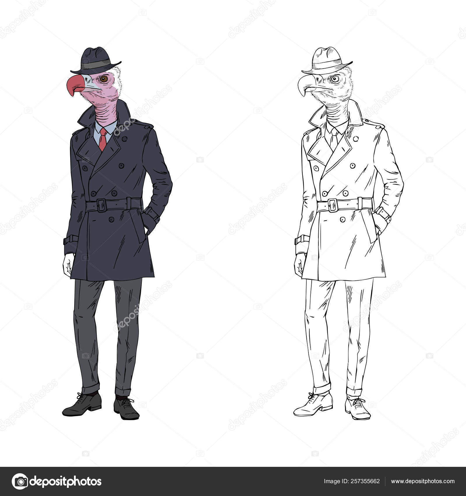 hipster trench coat
