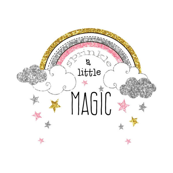 Sprinkle a little magic glittering illustration — Stock Vector