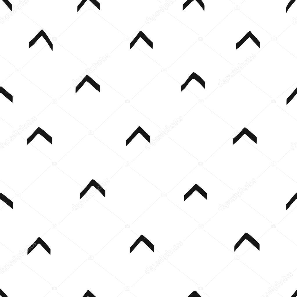 Arrows point up hand drawn vector seamless pattern