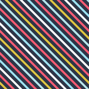 Renkli köşegen çizgiler düz dikişsiz desen