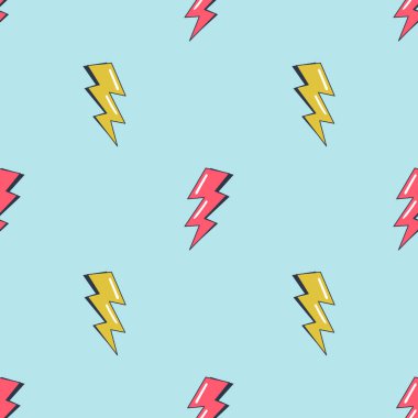 Şimşek civataları vektör karikatürsüz desen oluşturur