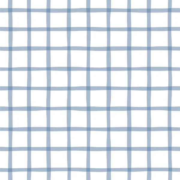 Blauwe geruite minimalistische vector naadloze patroon — Stockvector