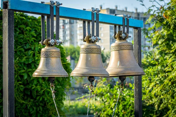 close up of Church bronze bells