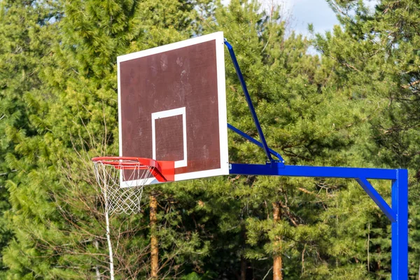 Баскетбольне Кільце Сіткою — стокове фото