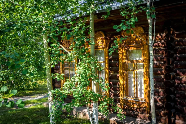 Oude Houten Huis Bouw — Stockfoto