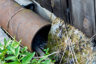 Demir boru görünümü.