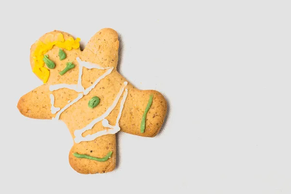 Yellow Handmade Biscuits White Background — Stock Photo, Image