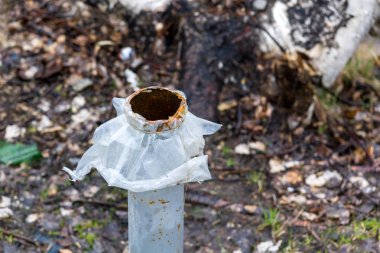 Demir boru görünümü.