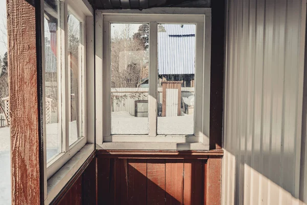 Window in the sauna — 스톡 사진