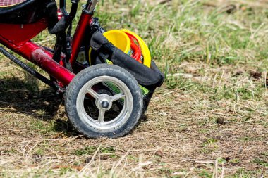 bebek arabası Tekerleği yakın çekim 