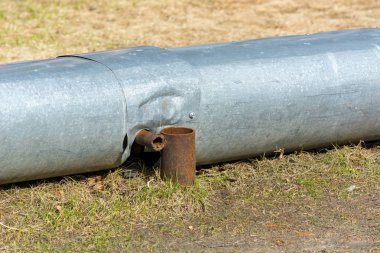 Demir boru görünümü.