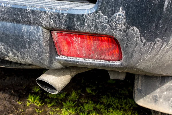 Luz Trasera Del Coche Con Silenciador — Foto de Stock