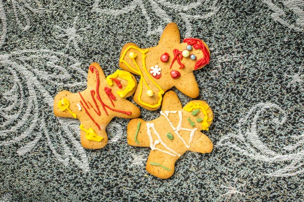 Biscoitos Artesanais Amarelos Mesa Férias — Fotografia de Stock