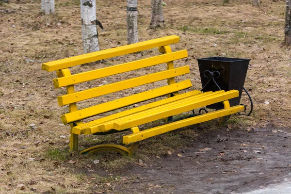 Bänk För Sittande Parken — Stockfoto