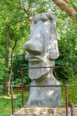 Krasnodar, Rusya - 7 Haziran 2018: Antik taş heykel.