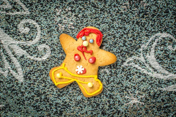 Biscoitos Artesanais Amarelos Mesa Férias — Fotografia de Stock