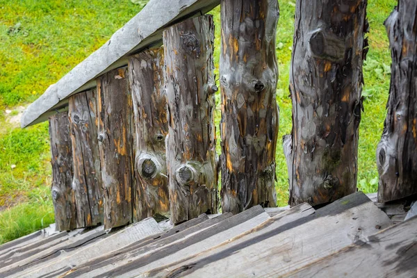 Old Wooden Stairs Outdoor — Stock Photo, Image