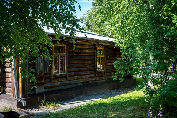 Oude Houten Huis Bouw — Stockfoto