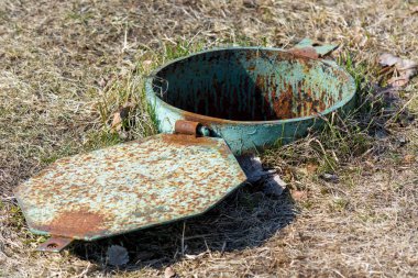 Demir boru görünümü.