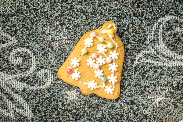 Biscoitos Artesanais Amarelos Mesa Férias — Fotografia de Stock