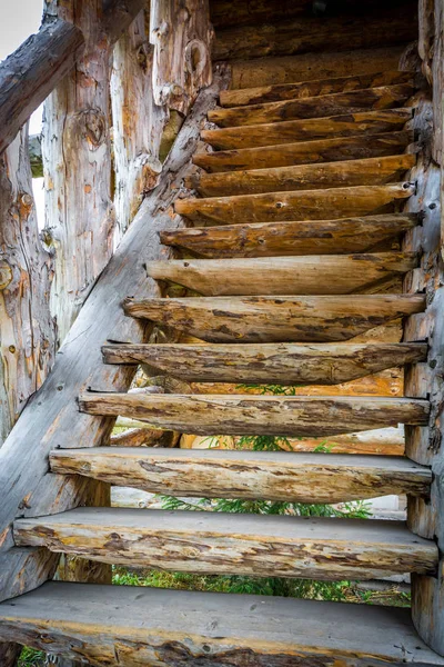 Viejas Escaleras Madera Aire Libre —  Fotos de Stock