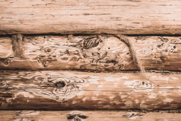 Wooden wall of timber. The background. — Stock Photo, Image