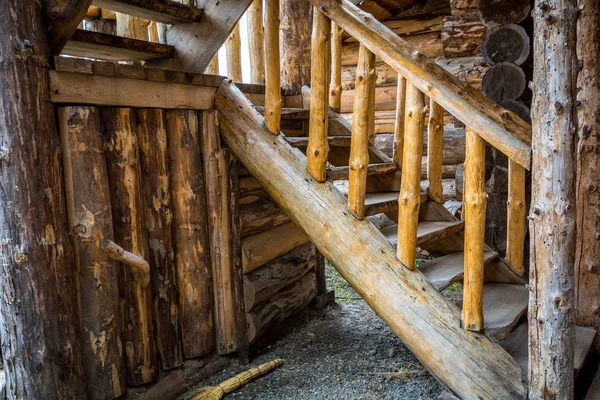 Kültéri Fából Készült Lépcsők — Stock Fotó