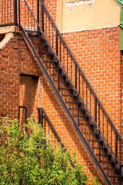 View of iron stairs of facade
