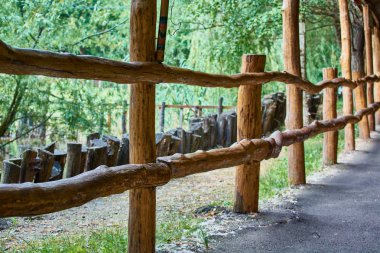 Wooden fence for animals