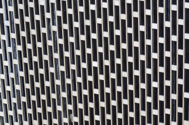 Binanın demir duvarı. Arka plan.