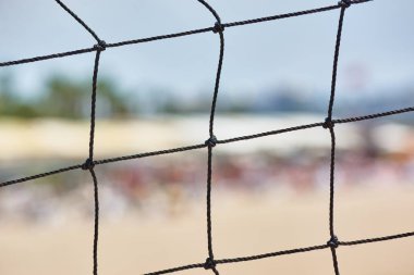 Oynamak için plaj voleybolu net.