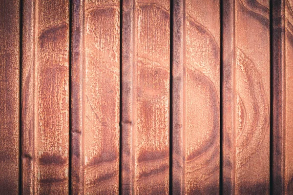 Rusty metal fence of corrugated flooring. Rear background. — Stock Photo, Image