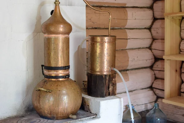 Moonshine Still Tube Pure Product — Stock Photo, Image