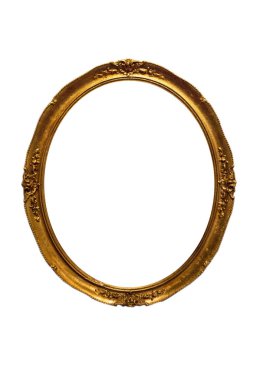 İzole Fotoğraf Çerçevesi, Altın Antik Fotoğraf Çerçevesi, Süsleme.