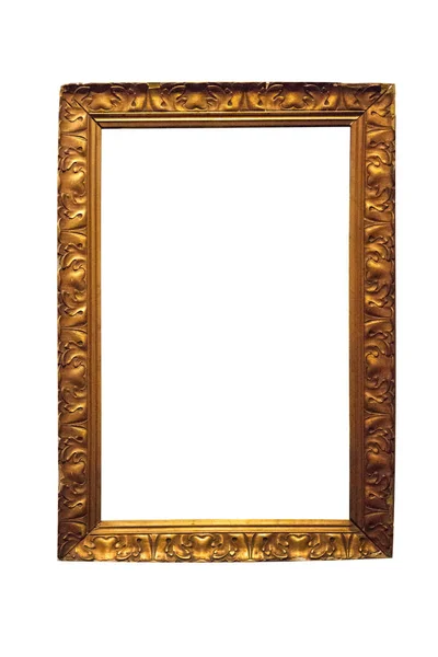 İzole Fotoğraf Çerçevesi, Altın Antik Fotoğraf Çerçevesi.