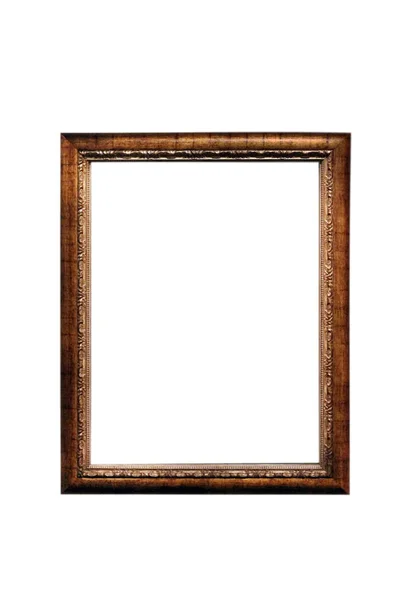 Isolated Photo Frame, Golden Antique Photo Frame. — Stock Photo, Image