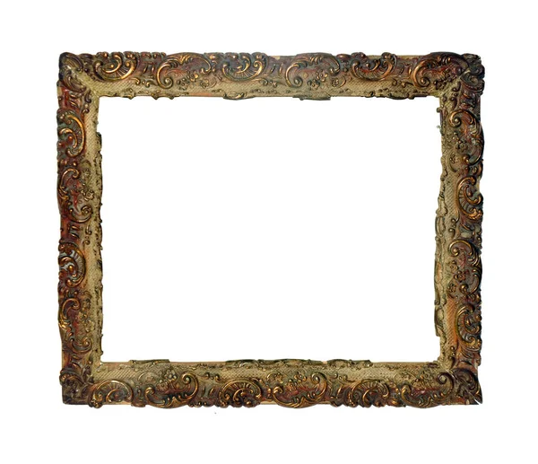 İzole Fotoğraf Çerçevesi, Altın Antik Fotoğraf Çerçevesi.