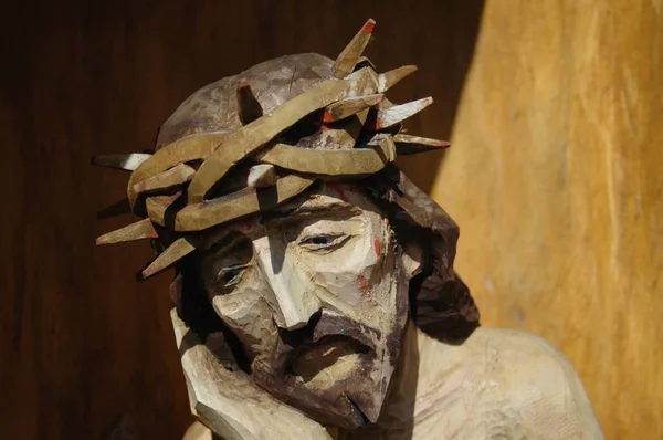 Wooden Sculpture Christ — Stock Photo, Image