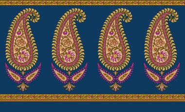 Hint Paisley kenarlık