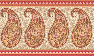 Hint Paisley kenarlık