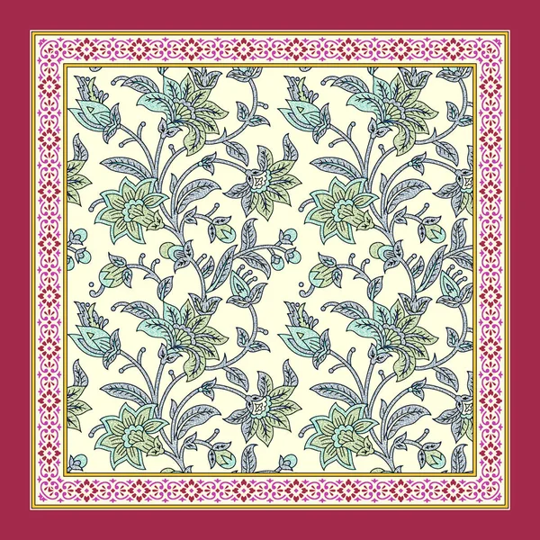 dikişsiz çiçek eşarp tasarımı