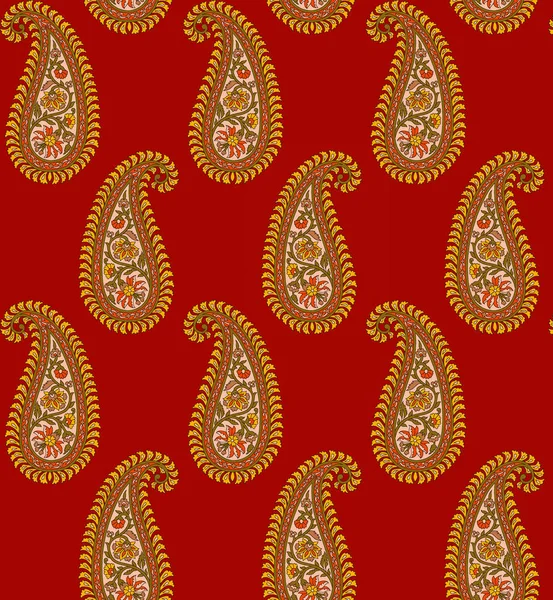 Sömlös indiska paisley mönster — Stockfoto