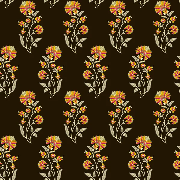 Mughal flower pattern with background — Stock Photo, Image